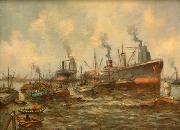 unknow artist Seascape, boats, ships and warships. 150 oil painting reproduction